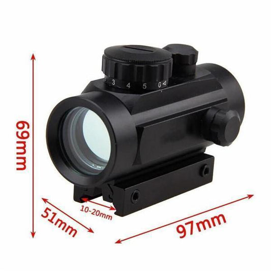 5 M.O.A Dot Red Green Dot 1X30RD Telescope Dot Scope Sight Tactical Airsoft Picatinny Mount For 11mm & 20mm Weaver Rail Hunting - Aimoptic