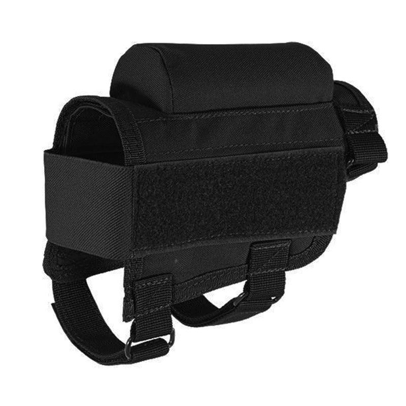 Adjustable Outdoor Tactical Butt Stock Rifle Cheek Rest Pouch Bullet Holder Nylon Riser Pad Ammo Cartridges Bag - Aimoptic