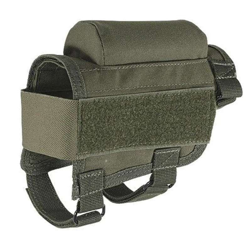 Adjustable Outdoor Tactical Butt Stock Rifle Cheek Rest Pouch Bullet Holder Nylon Riser Pad Ammo Cartridges Bag - Aimoptic