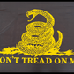 Black Don't Tread On Me Flag - 3' x 5' - Aimoptic