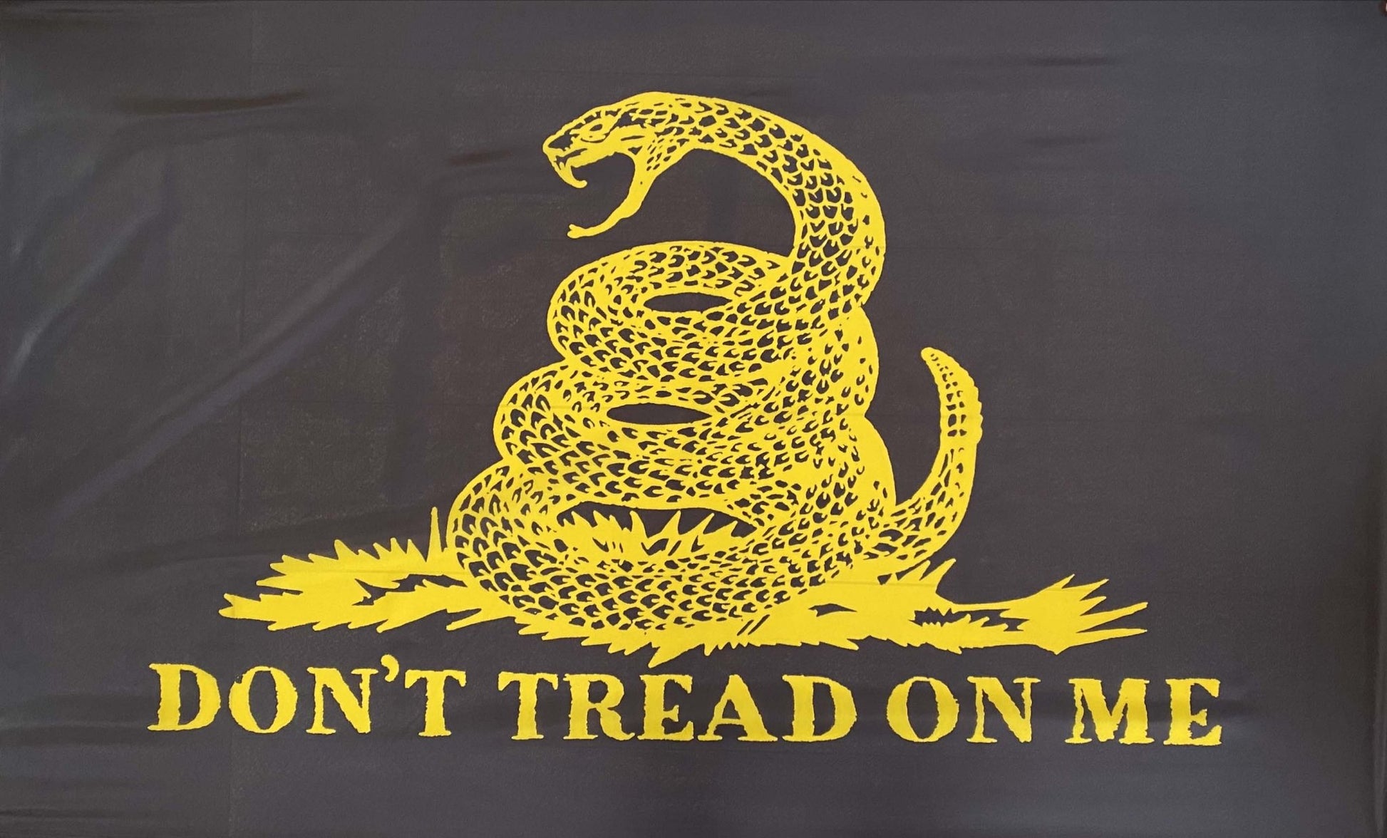 Black Don't Tread On Me Flag - 3' x 5' - Aimoptic
