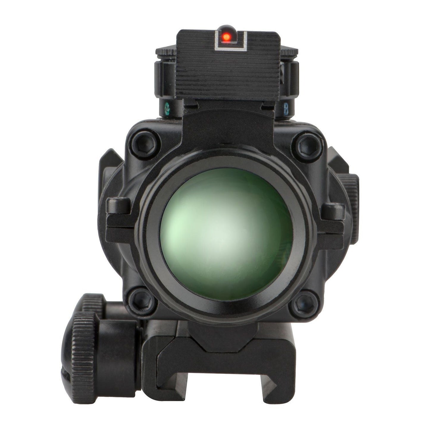 Compact 4x32 Illuminated Reticle Optic with Fiber Optic Front Sight - Aimoptic