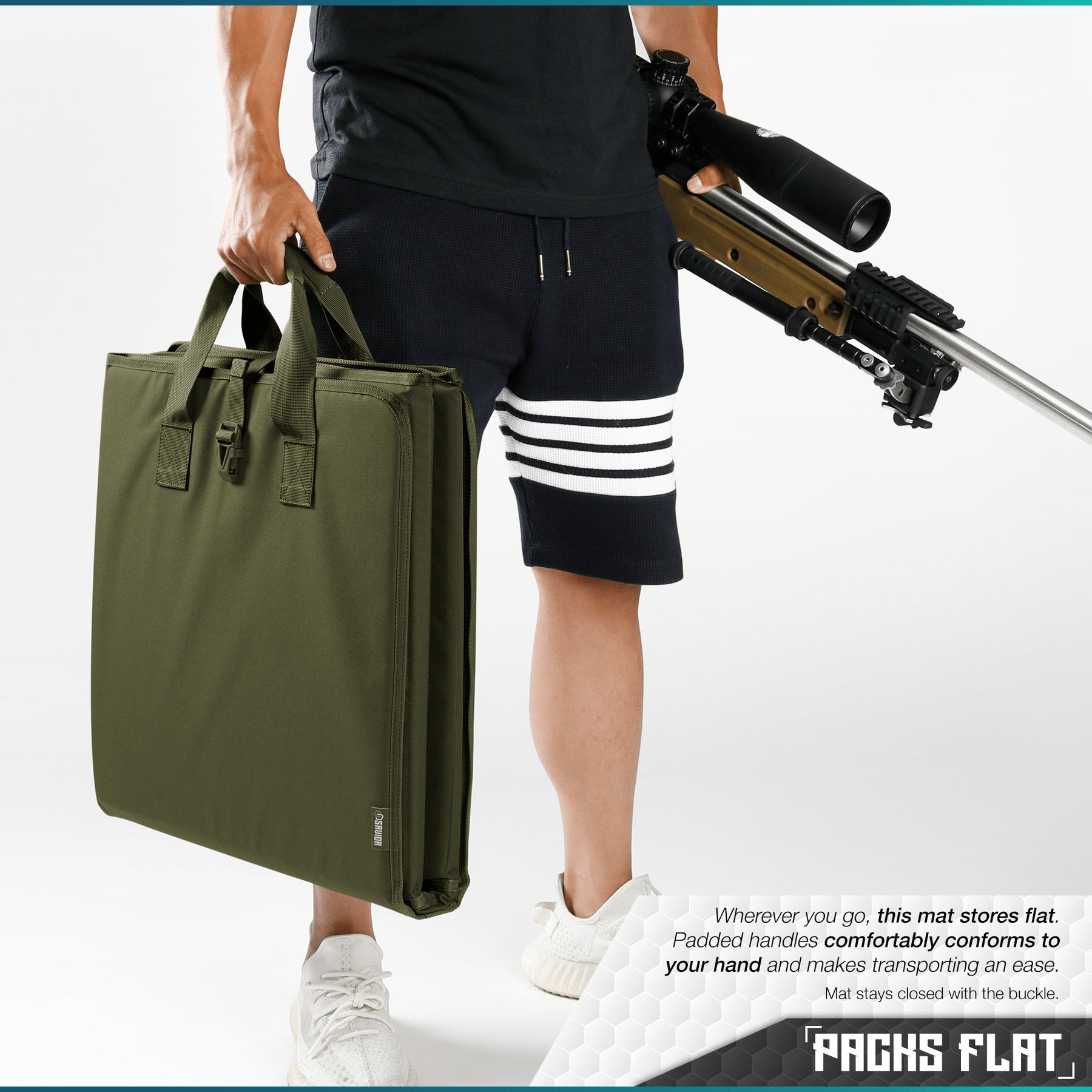 Deluxe Folding Shooting Mat - FSM - Aimoptic