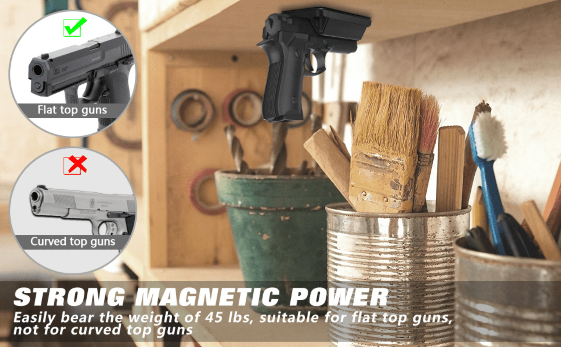 Gun Magnet Mount Quick Draw - Aimoptic