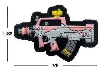 PVC Rubber Velcro Patches - Over 25 Different Options! (Pistol Rifle Guns MK AK AK47 Weapons) - Aimoptic