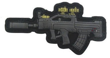 PVC Rubber Velcro Patches - Over 25 Different Options! (Pistol Rifle Guns MK AK AK47 Weapons) - Aimoptic