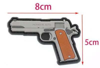 PVC Rubber Velcro Patches - Over 25 Different Options! (Pistol Rifle Guns MK AK AK47 Weapons) - Aimoptic