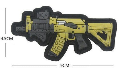 PVC Rubber Velcro Patches - Over 25 Different Options! (Pistol Rifle Guns MK AK AK47 Weapons) - Aimoptic
