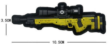 PVC Rubber Velcro Patches - Over 25 Different Options! (Pistol Rifle Guns MK AK AK47 Weapons) - Aimoptic