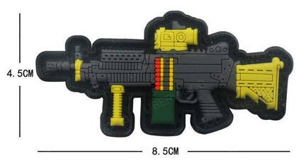 PVC Rubber Velcro Patches - Over 25 Different Options! (Pistol Rifle Guns MK AK AK47 Weapons) - Aimoptic