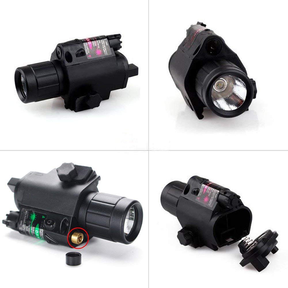Rail Mounted Flashlight and Green Laser Combo - Aimoptic