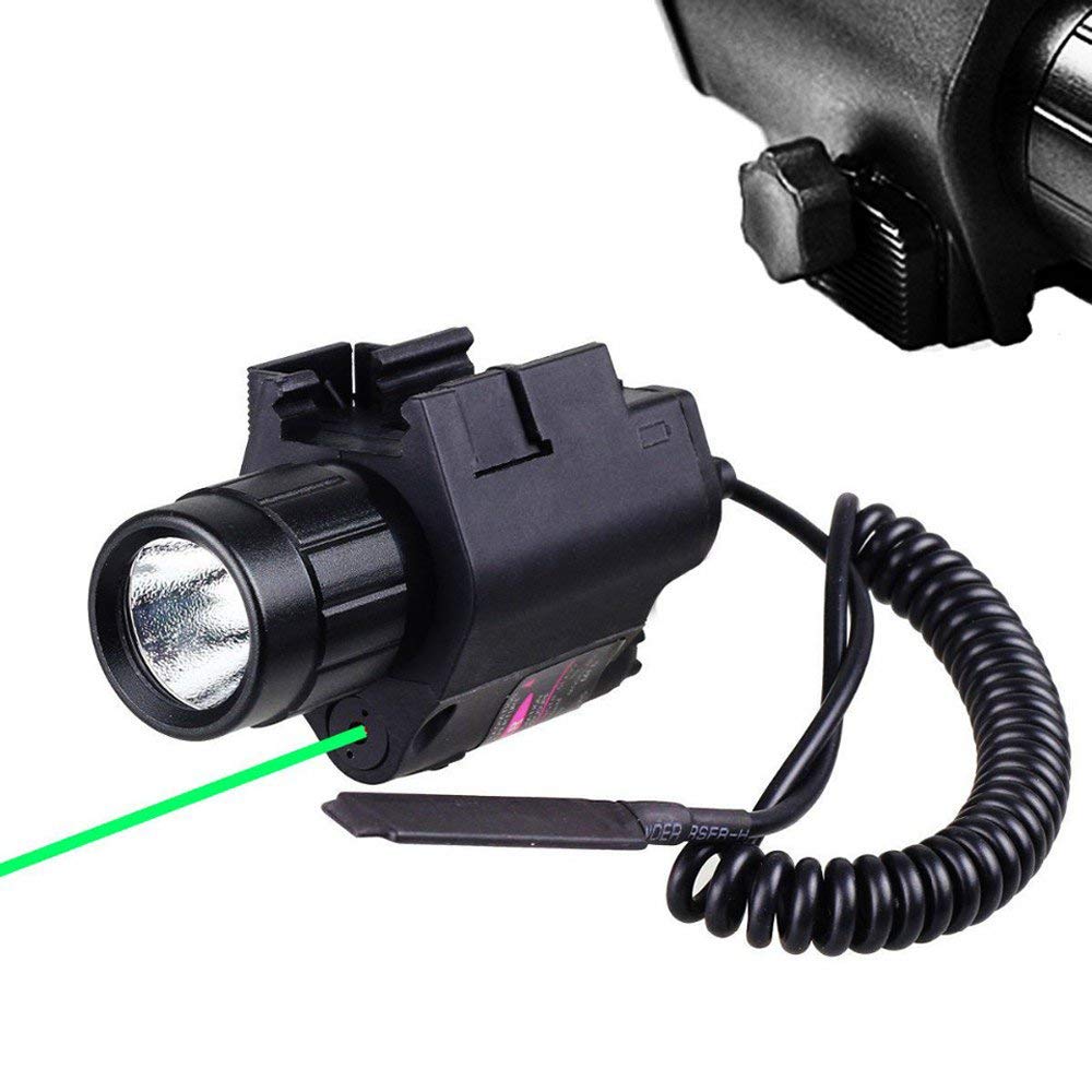 Rail Mounted Flashlight and Green Laser Combo - Aimoptic