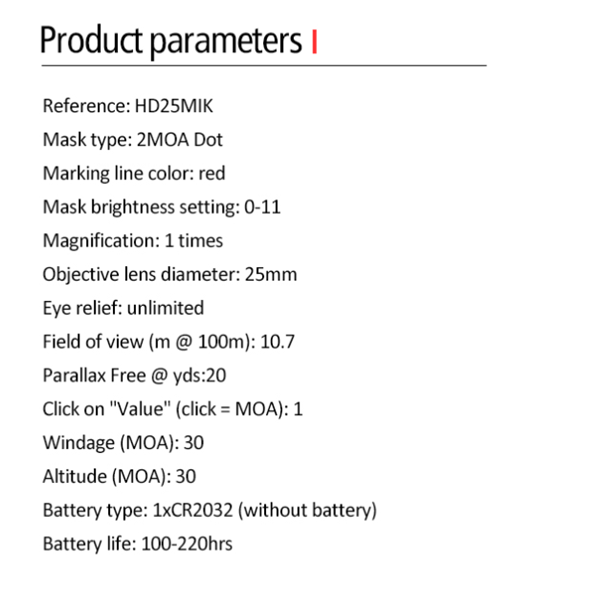 Red Dot Sight Laser Picatinny Rail Mount 20mm Hunting M1 Red Dot Sight Airsoft Red Dot Scope With High Mount Rail - Aimoptic