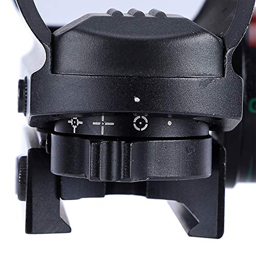 Reflex Dot Sight with 4 Different Reticle Options in Red or Green (Black) - Aimoptic