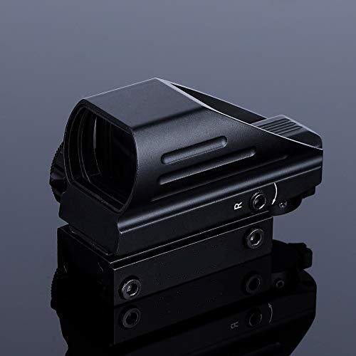 Reflex Dot Sight with 4 Different Reticle Options in Red or Green (Black) - Aimoptic