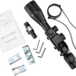 Rifle Scope 4 - 12x50 Rangefinder Reticle Scope with Laser Sight and Red Dot Sight - Aimoptic