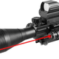 Rifle Scope 4 - 12x50 Rangefinder Reticle Scope with Laser Sight and Red Dot Sight - Aimoptic