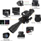 Rifle Scope 4 - 12x50 Rangefinder Reticle Scope with Laser Sight and Red Dot Sight - Aimoptic