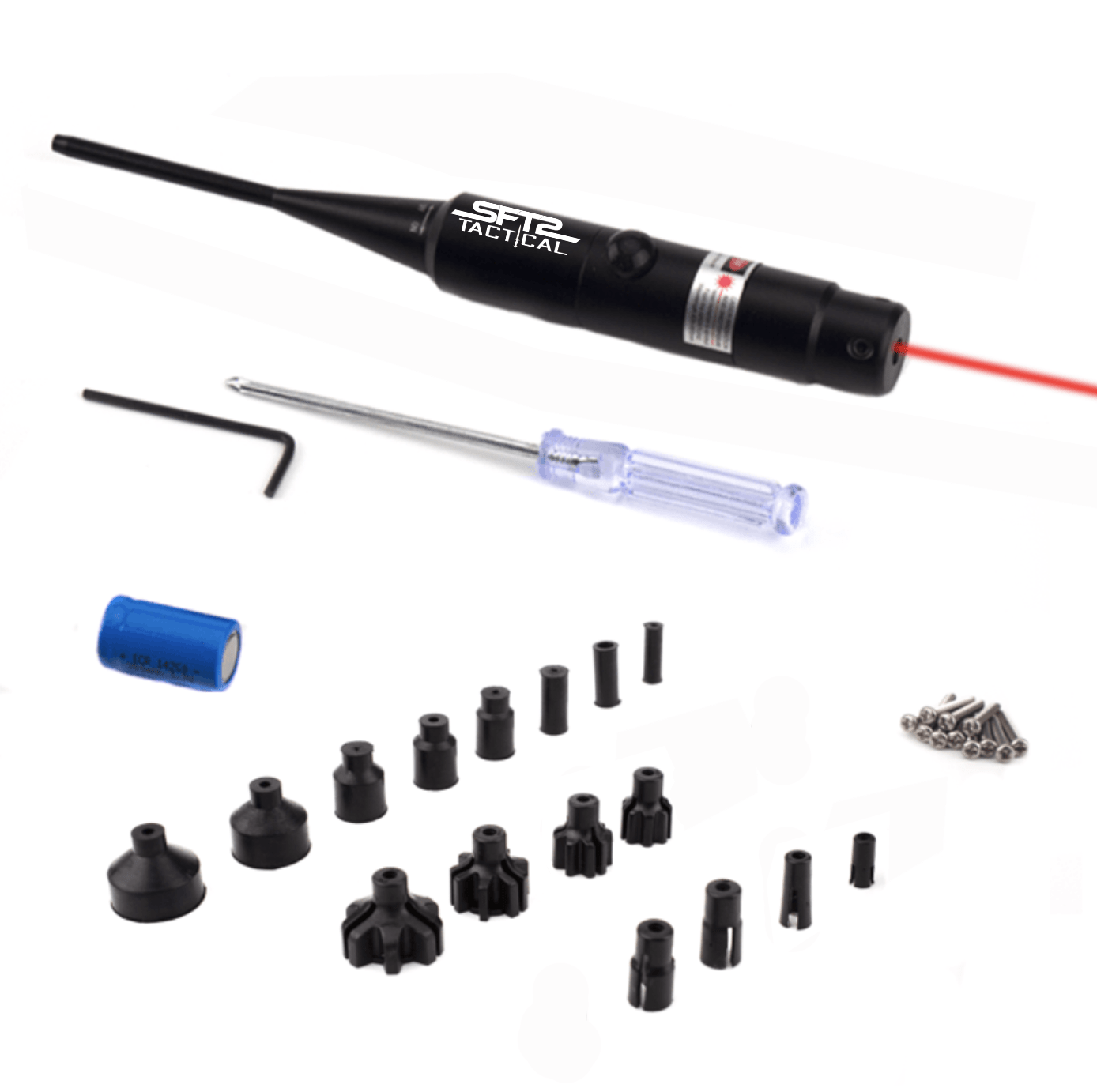 SFT2 Tactical Red Laser Bore Sighter for .22 to .50 Caliber Scope - Aimoptic