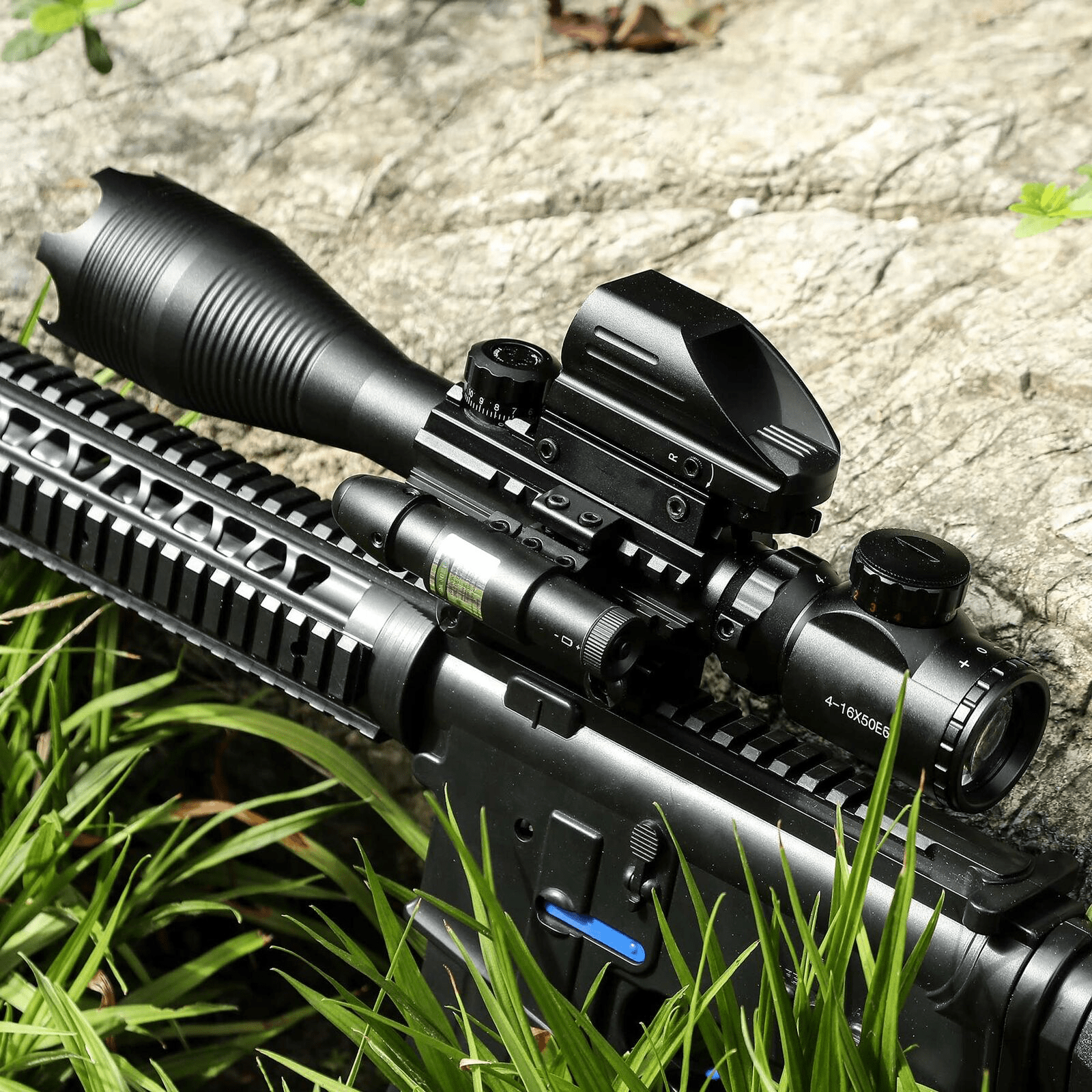 TAC - 1: 4 - 16x50 Illuminated Reticle Scope Package - Aimoptic
