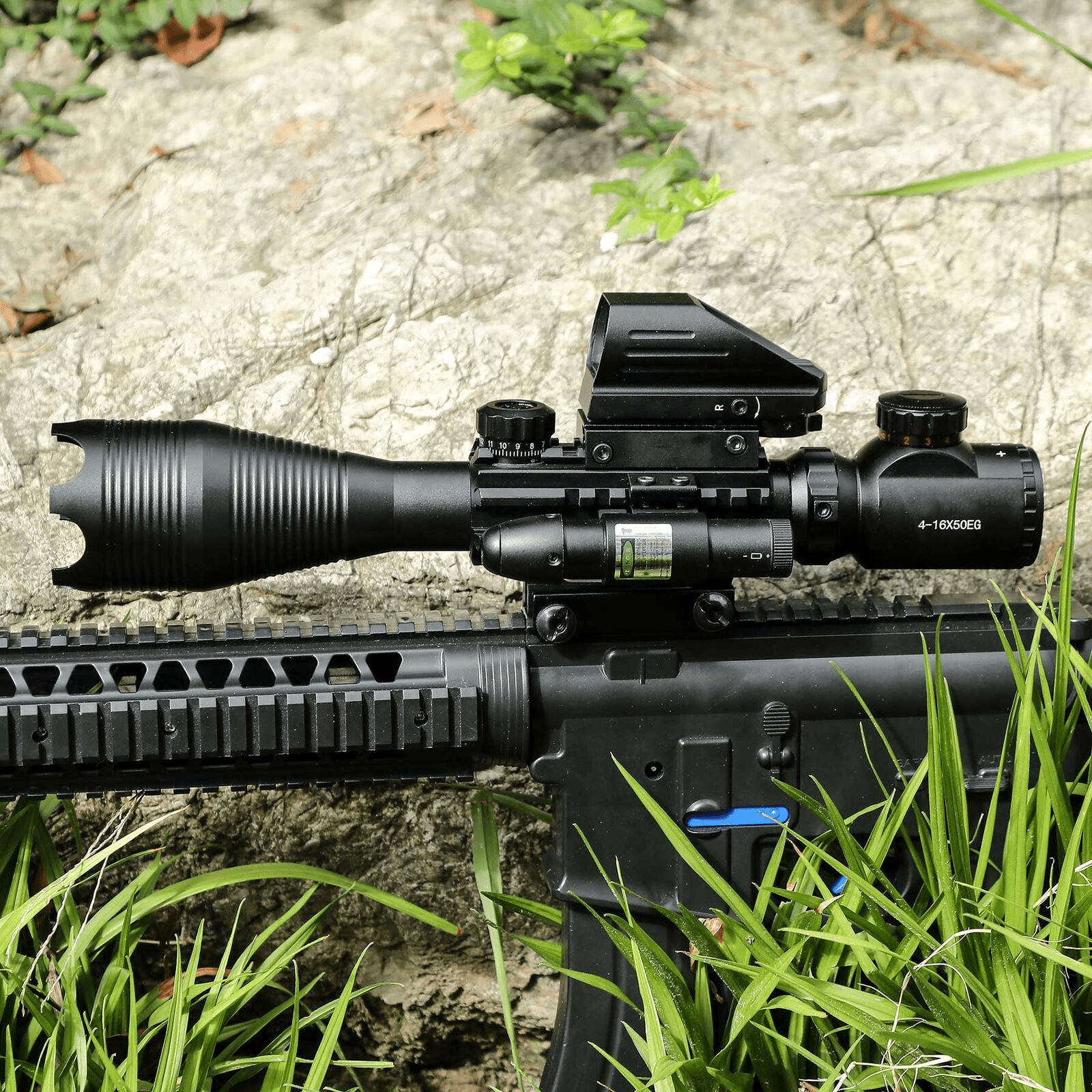 TAC - 1: 4 - 16x50 Illuminated Reticle Scope Package - Aimoptic