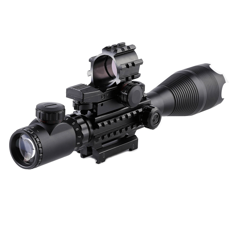 TAC - 2: 4 Piece 4 - 16x50 Illuminated Reticle Scope Package - Aimoptic