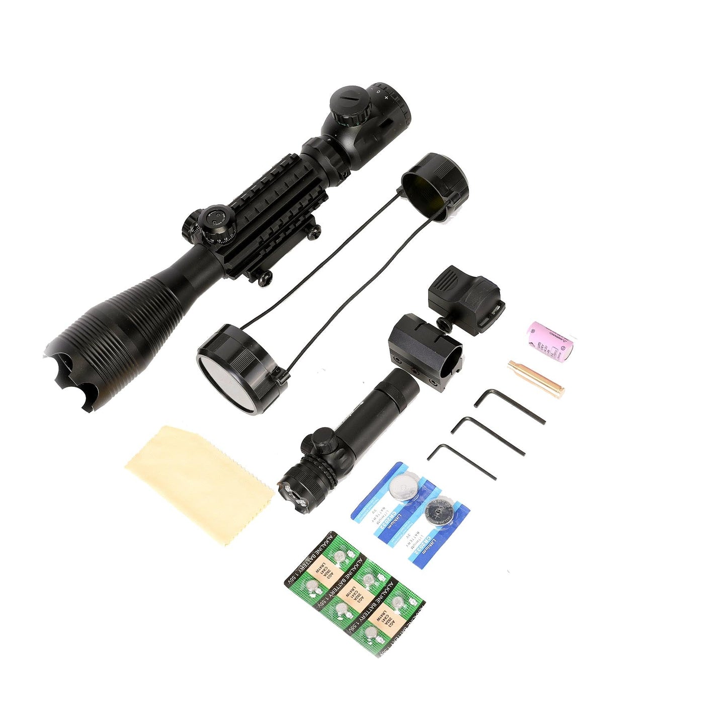 TAC - 4: 4 Piece 4 - 16x50 Illuminated Reticle Scope Package - Aimoptic