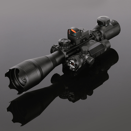 TAC - 4: 4 Piece 4 - 16x50 Illuminated Reticle Scope Package - Aimoptic