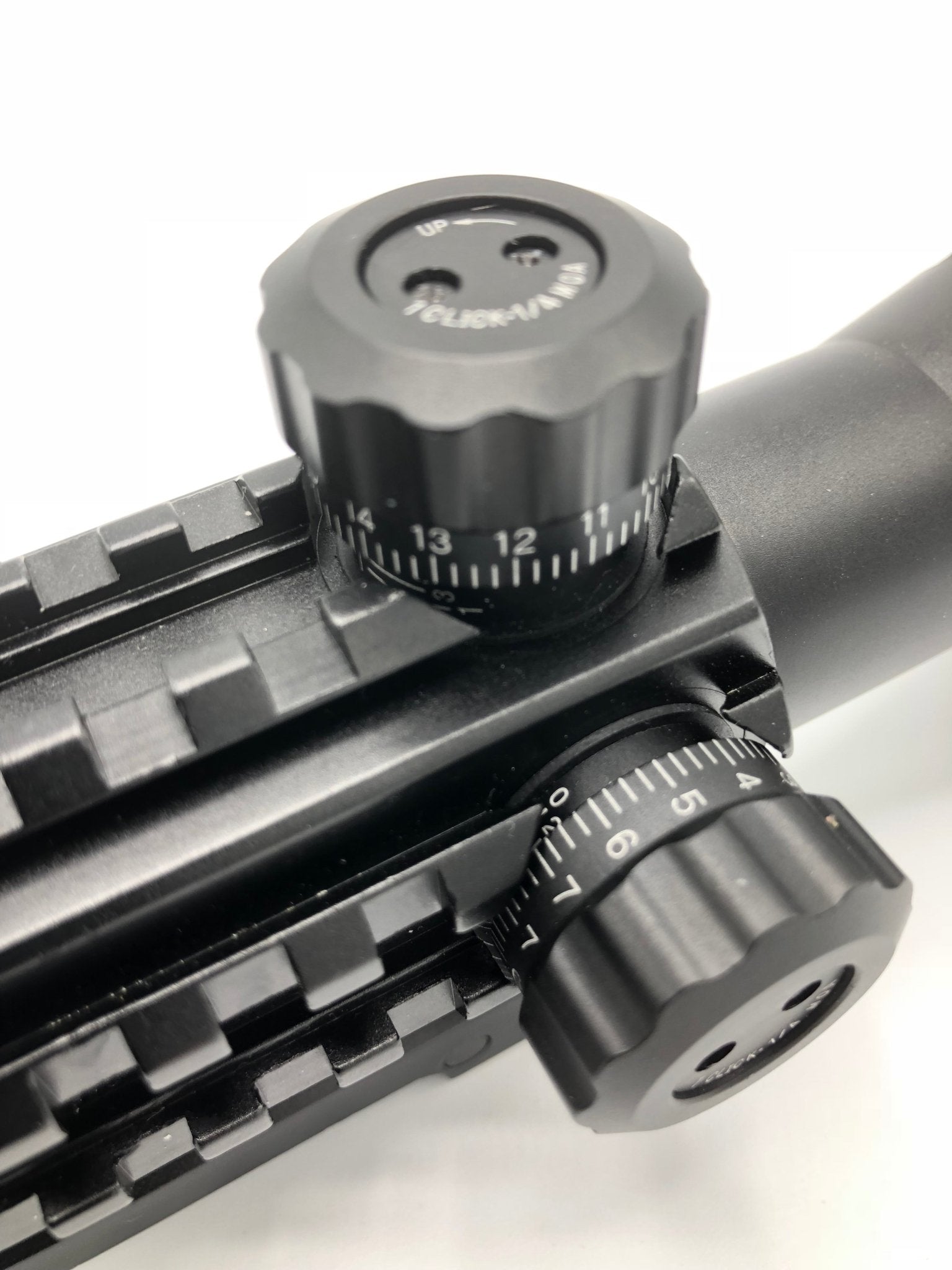 TAC - 5: 4 - 12x50 Illuminated Reticle Scope Package - Includes 4 Mode Dot Sight and Green or Red Laser - Aimoptic