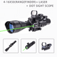 TAC - 5: 4 - 12x50 Illuminated Reticle Scope Package - Includes 4 Mode Dot Sight and Green or Red Laser - Aimoptic