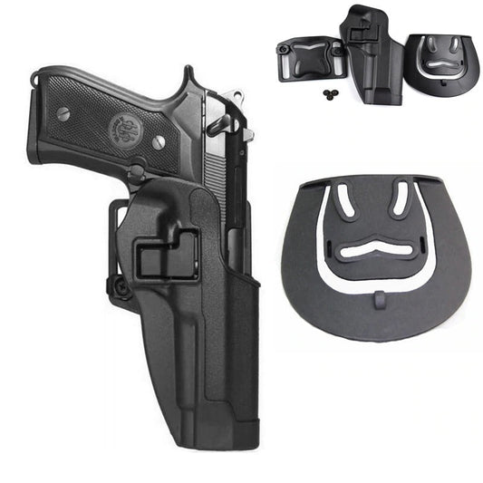 Tactical Holster Level Retention Auto Lock Duty Pistol Gun Holster - Aimoptic