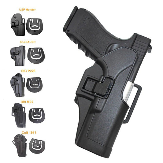 Tactical Holster Level Retention Auto Lock Duty Pistol Gun Holster - Aimoptic