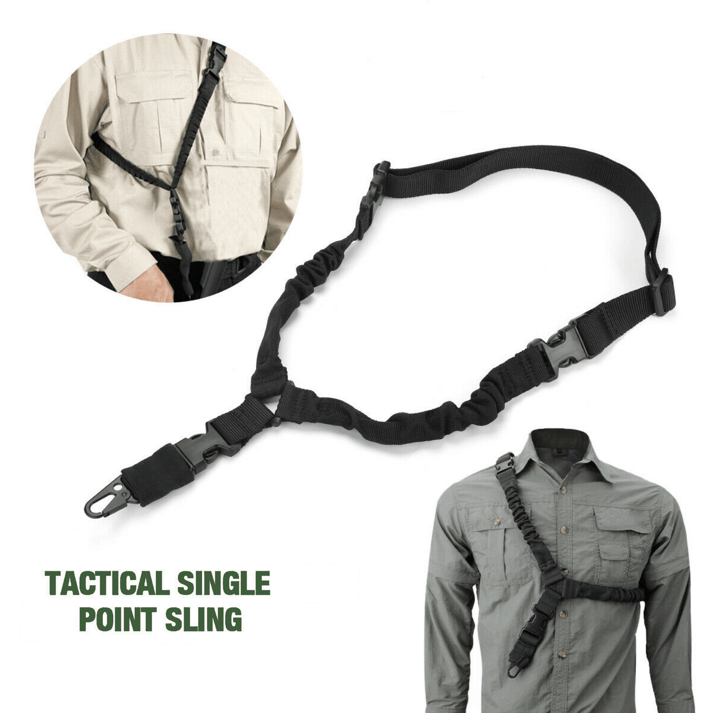 Tactical Single Point Bungee Sling - Aimoptic