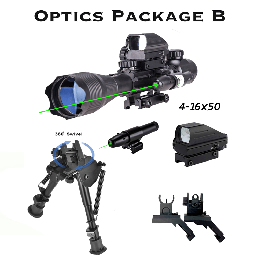 The Performance 5 Piece Package with Illuminated Scope - Aimoptic