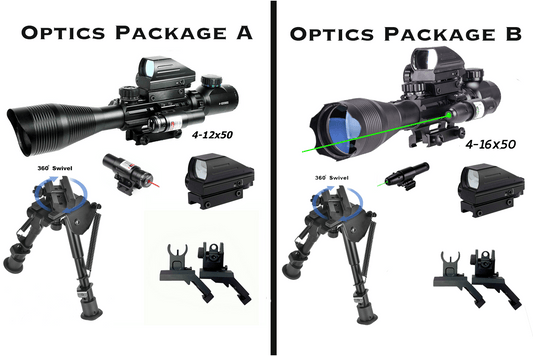 The Performance 5 Piece Package with Illuminated Scope - Aimoptic